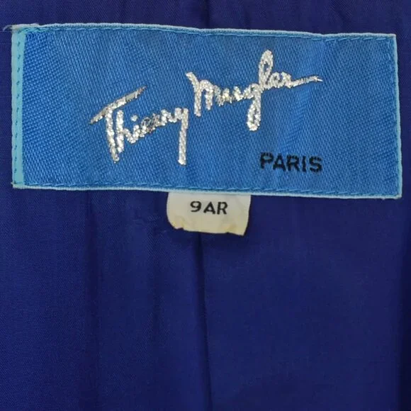 Thierry Mugler Indigo Wool Suit With Metal Accents - Picture 12 of 13